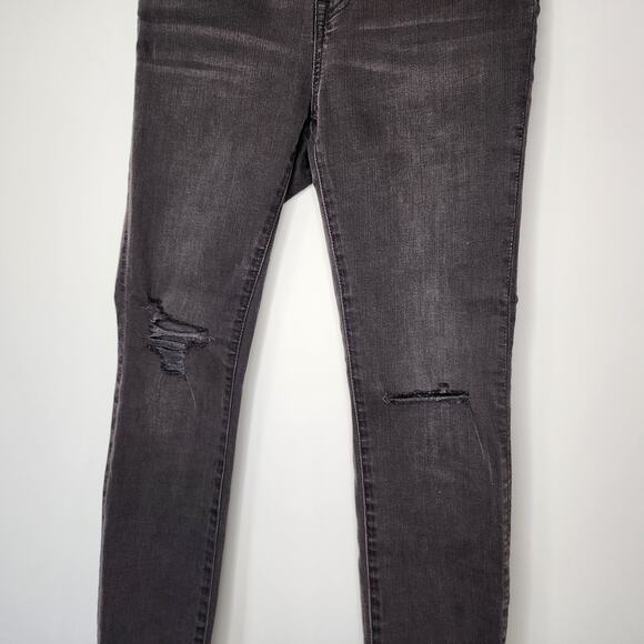 Madewell Curvy High-Rise Skinny Jeans Size 27 PETITE Black Sea Wash - Picture 4 of 11